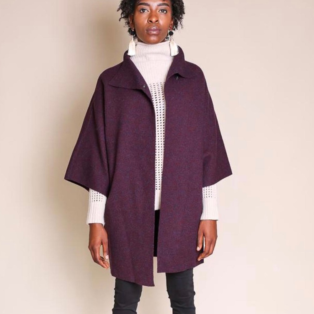 NWT Harris Wharf Kimono Wool Coat 38/XS